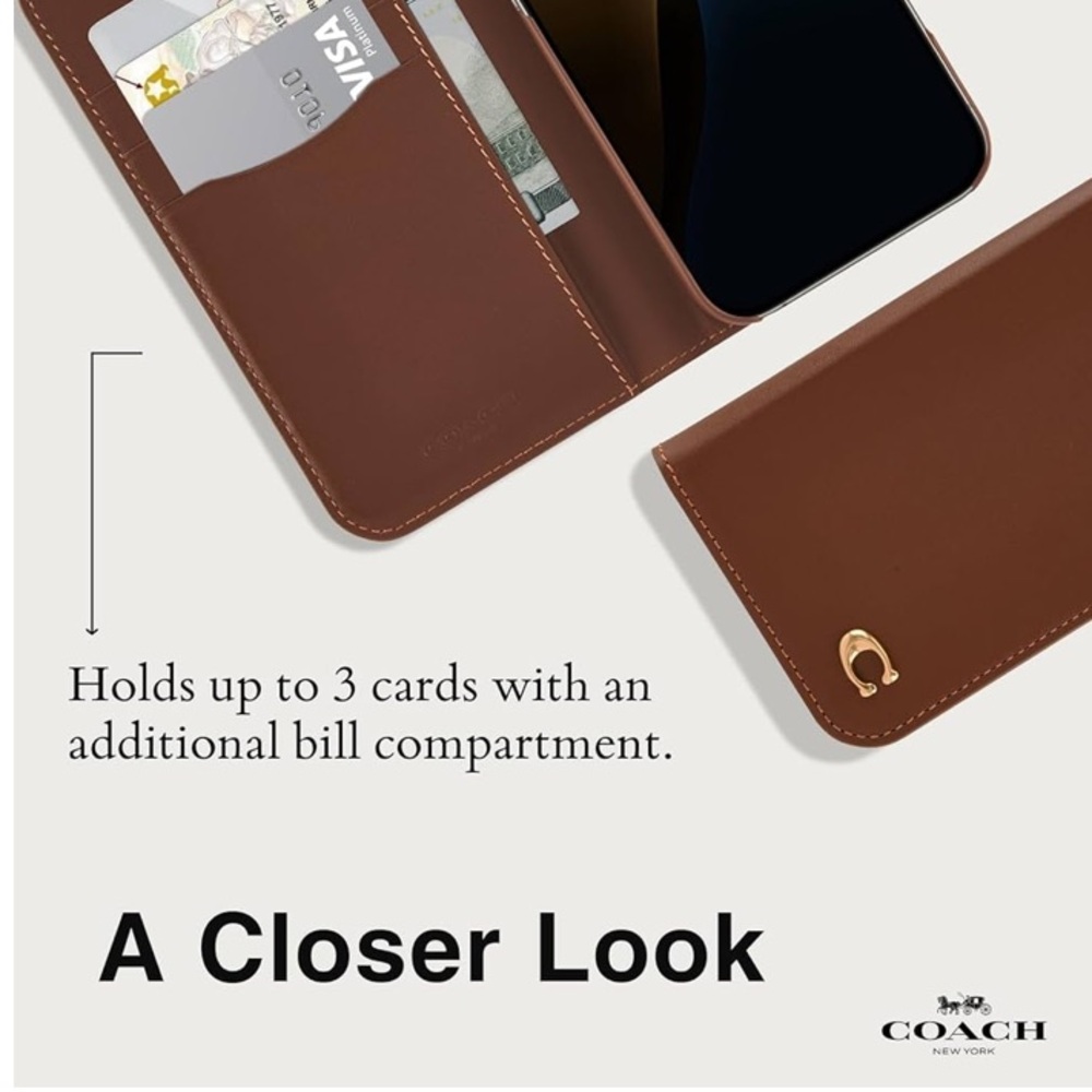 Coach 2024 Iphone Pro Folio Phone Case - Picture 10 of 12